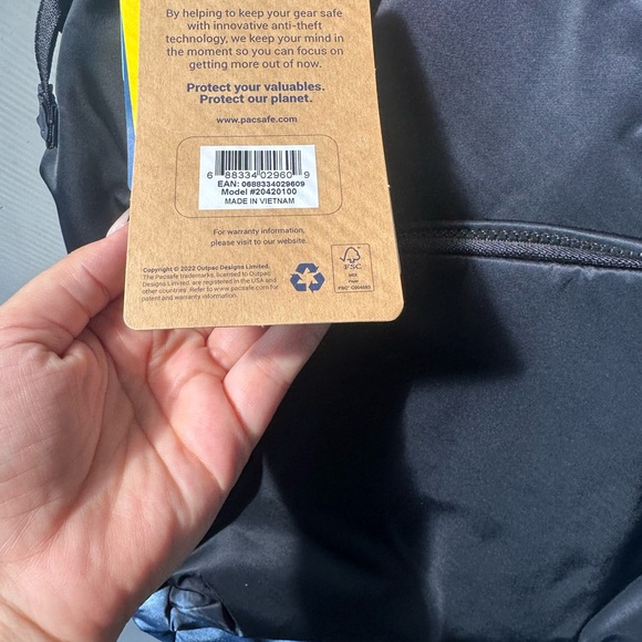 Pacsafe Black Modern Backpack with Durable Design - Picture 7 of 11